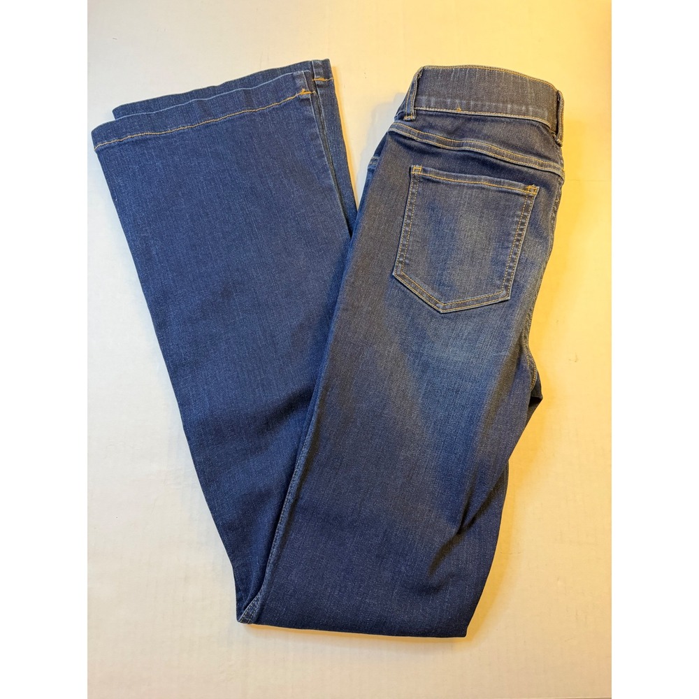 NWT SPANX 20327R Flare in Midnight Shade Pull-on Stretch Denim Jeans M x 33 ½